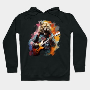 Leopard Playing Guitar Hoodie